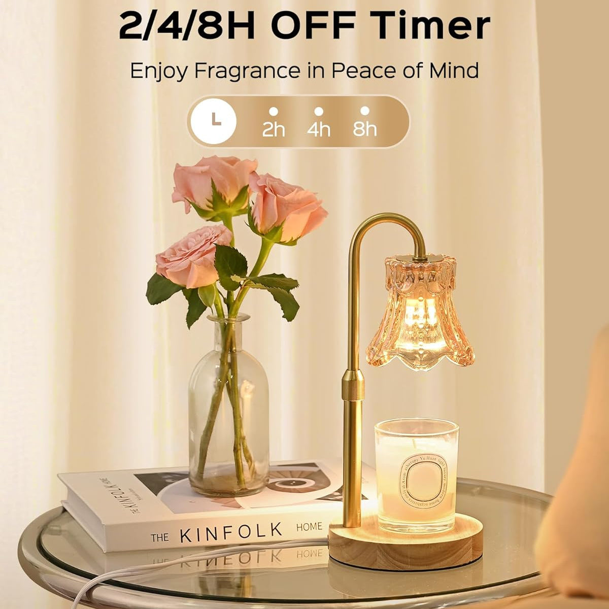 Candle Warmer Lamp 2-Pack Adjustable Fragrance Wax Heater