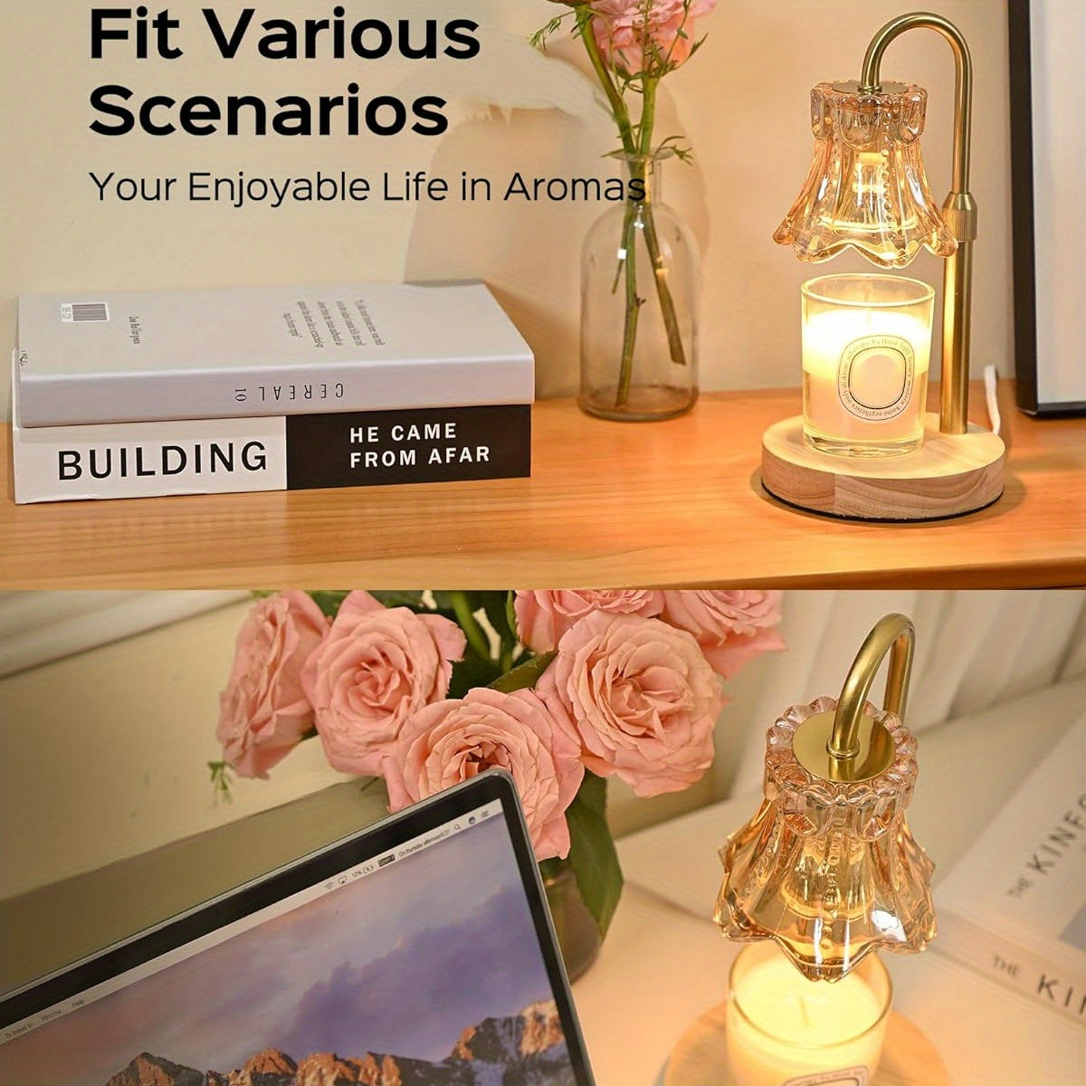 Candle Warmer Lamp 2-Pack Adjustable Fragrance Wax Heater