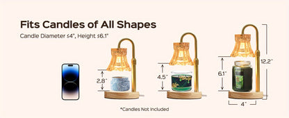 Candle Warmer Lamp 2-Pack Adjustable Fragrance Wax Heater