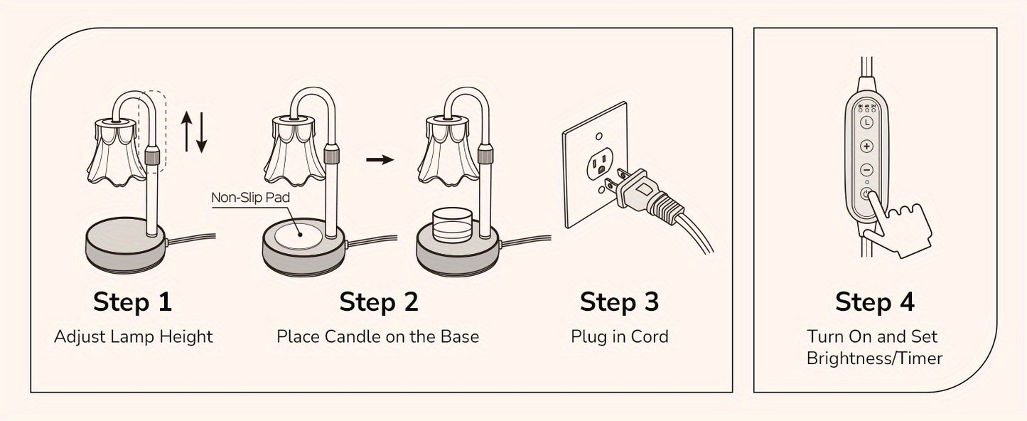 Candle Warmer Lamp 2-Pack Adjustable Fragrance Wax Heater