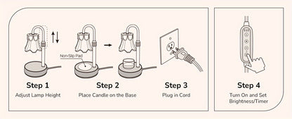 Candle Warmer Lamp 2-Pack Adjustable Fragrance Wax Heater