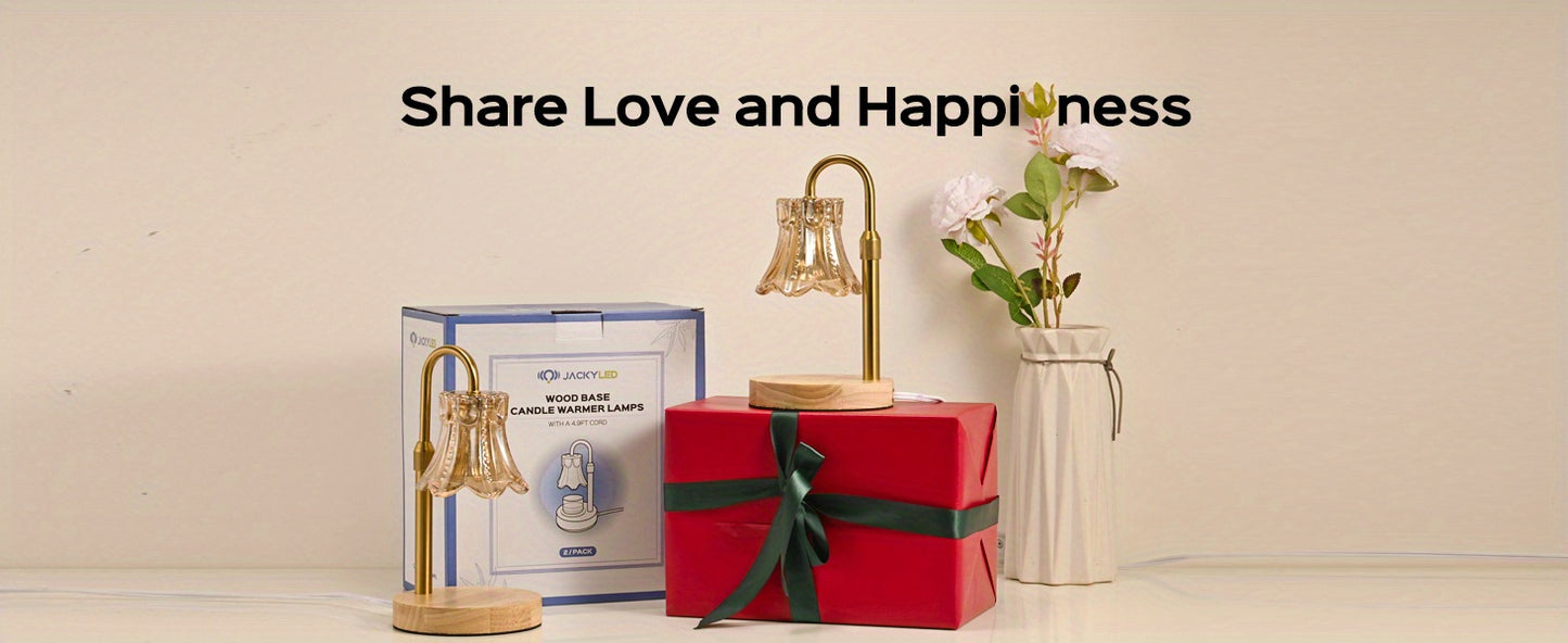 Candle Warmer Lamp 2-Pack Adjustable Fragrance Wax Heater