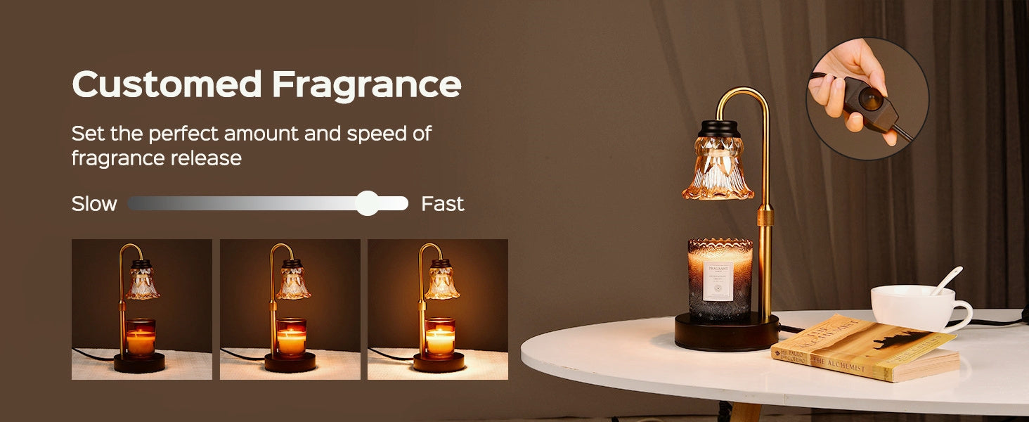 Fragrance Candle Warmer Lamp 2-Pack Adjustable with Dimmer