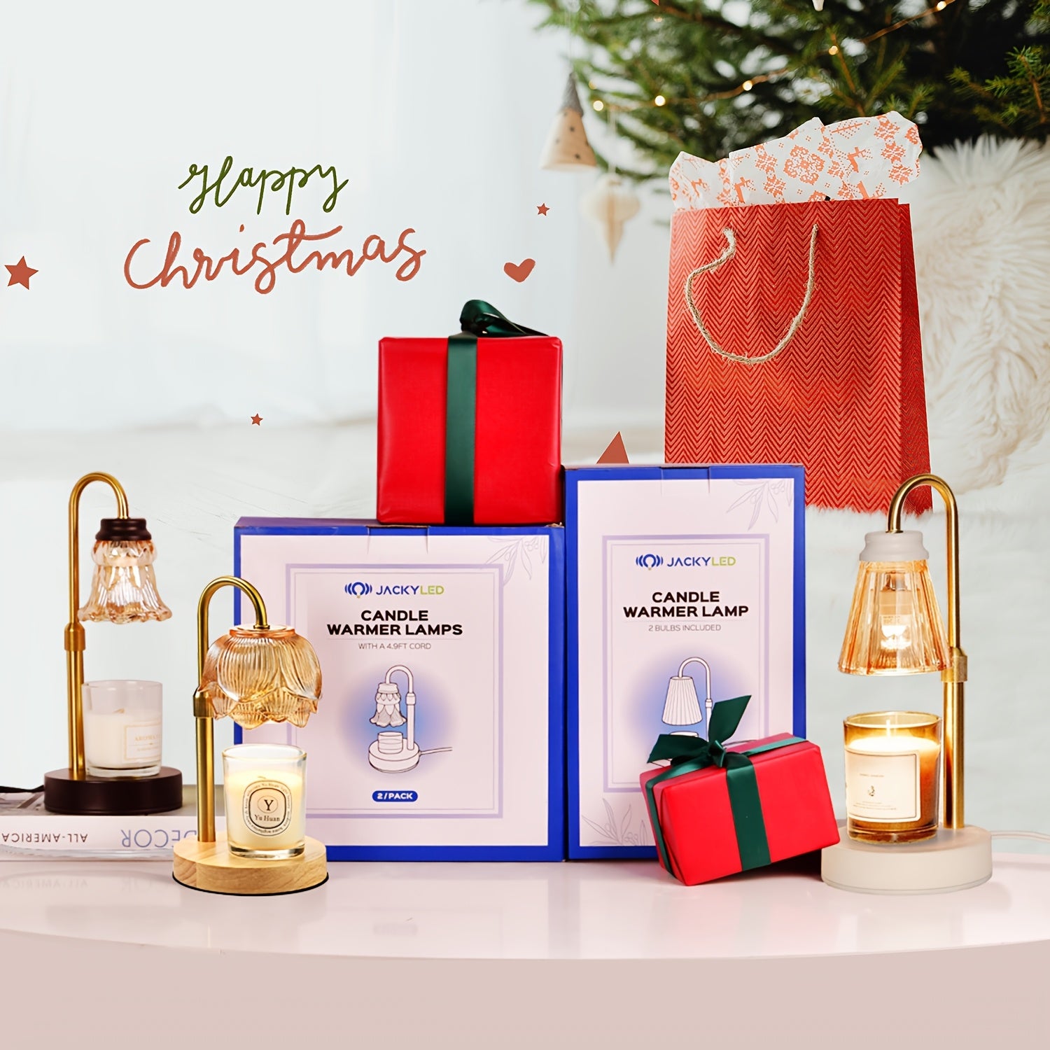 Candle Warmer Lamp 2-Pack Adjustable Fragrance Wax Heater