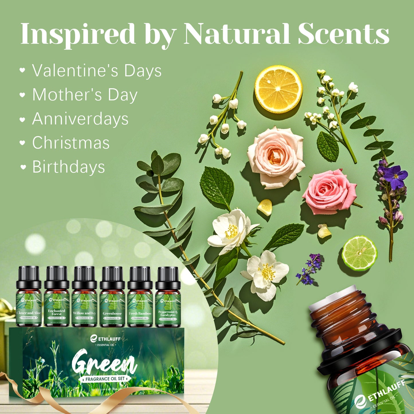 Mens Essential Oils Set, Men Scents Fragrance Oil, Essential Oils f... - 10ml