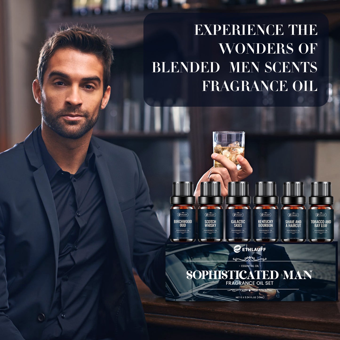 Mens Essential Oils Set, Men Scents Fragrance Oil, Essential Oils f... - 10ml