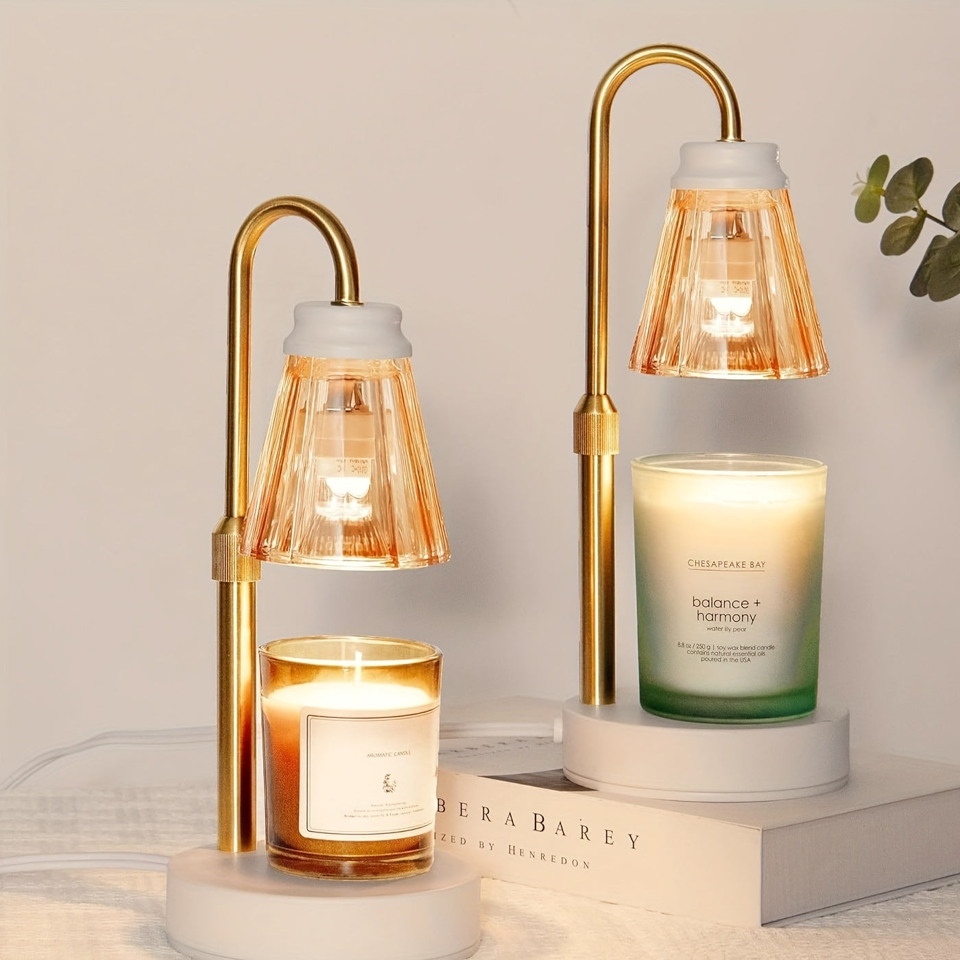 Candle Warmer Lamp 2-Pack Adjustable Fragrance Wax Heater