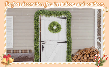 6ft Christmas Cedar Garland Artificial Green Cedar Garland Faux Cedar Pine Garland for Home Fireplace Indoor Outdoor Party Decor