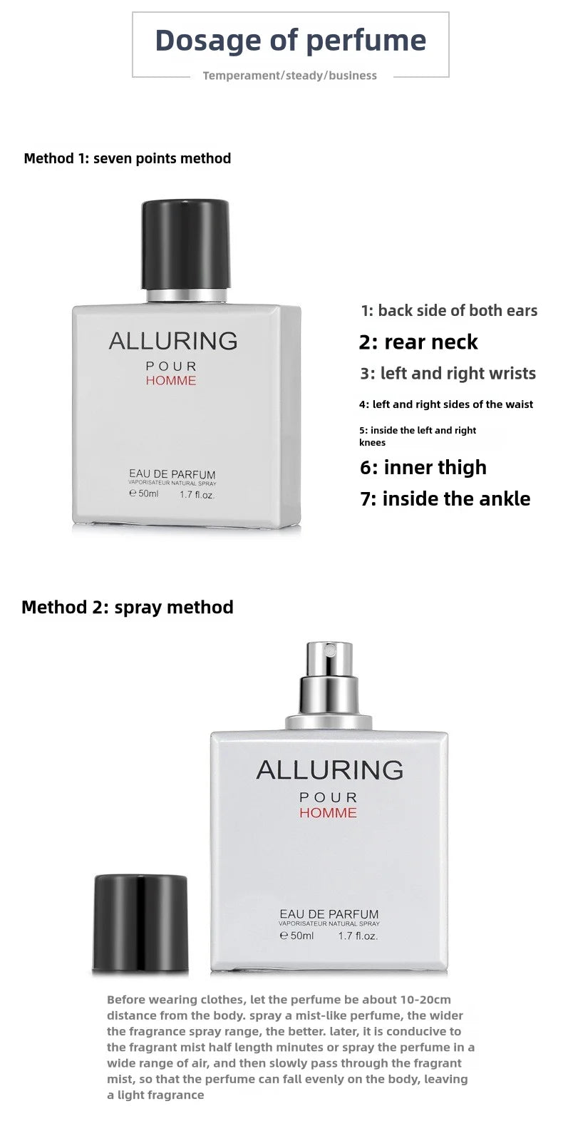 Bleu de Homme Eau de Cologne, Long-lasting Fresh Scent, Elegant and Sporty Fragrance for men perfumes de hombre parfum