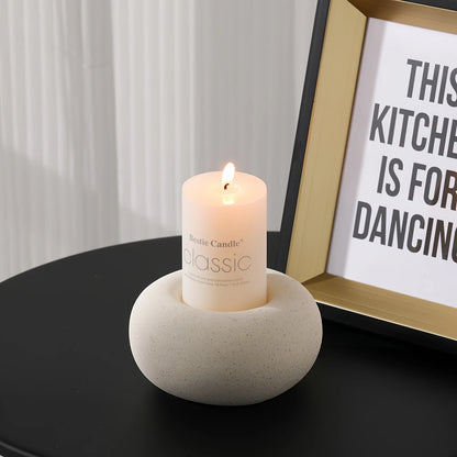 1Pc Donut Aromatherapy Candle Round Solid Color Candle Creative Hom... - 100ml