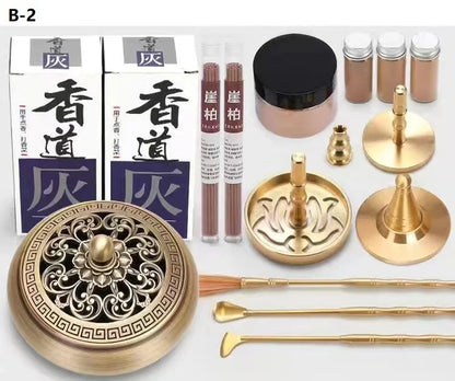 Brass Incense Burner Set – Holder & Fragrance Kit for Yoga - 100ml