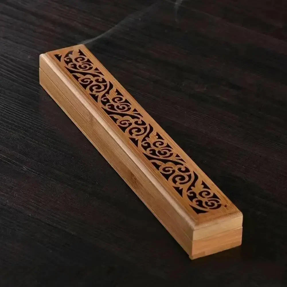 Bamboo Incense Box – Agarwood Holder for Home & Tea Ceremony