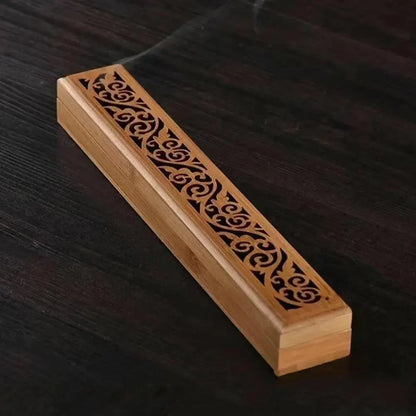 Bamboo Incense Box – Agarwood Holder for Home & Tea Ceremony