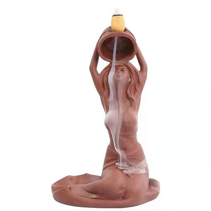 Waterfall Incense Burner Holder Beauty Sculpture Incense Burner Waterfall Incense Holder For Home Office House Decor