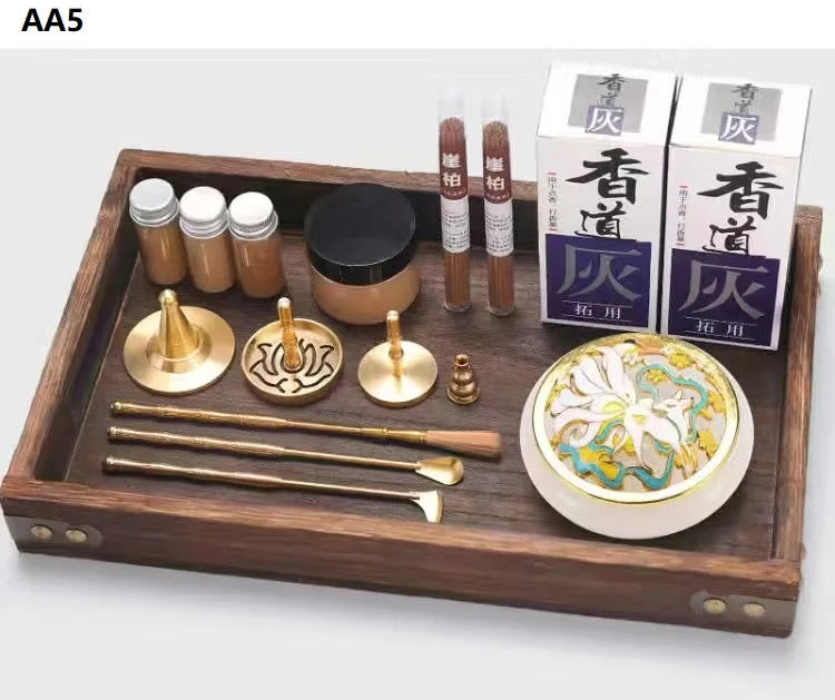 Brass Incense Burner Set – Holder & Fragrance Kit for Yoga - 100ml