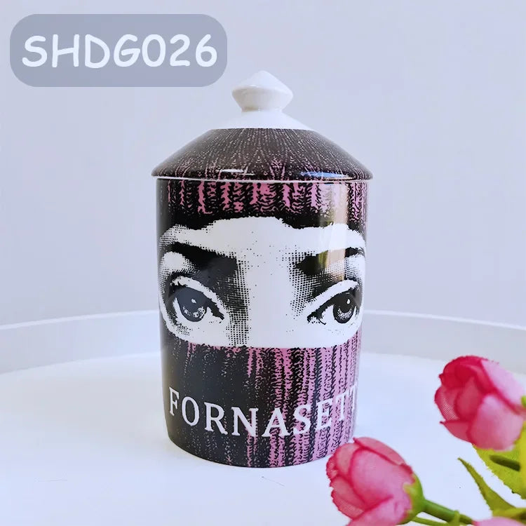 Creative Face Aromatherapy Candle Jar Ceramic Jewelry Storage Jar B... - 100ml