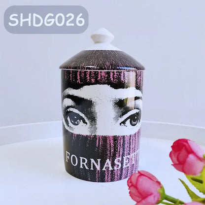 Creative Face Aromatherapy Candle Jar Ceramic Jewelry Storage Jar B... - 100ml