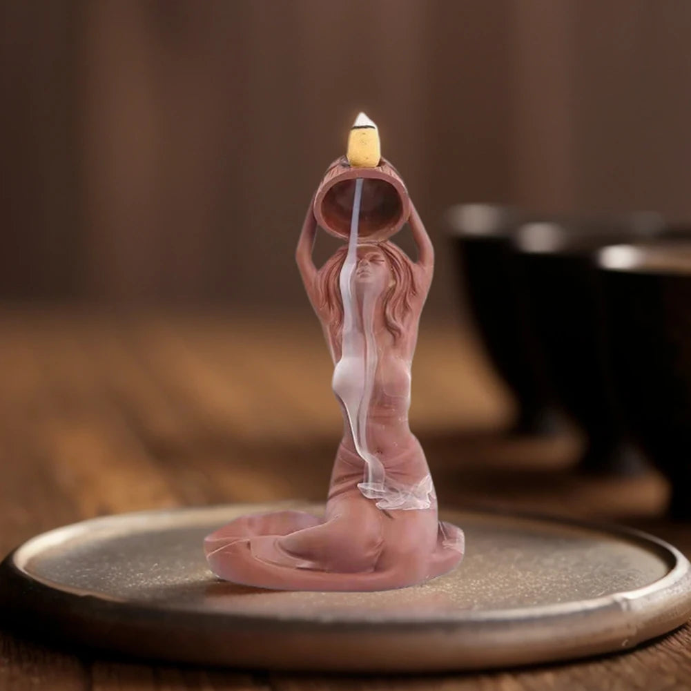 Waterfall Incense Burner Holder Beauty Sculpture Incense Burner Waterfall Incense Holder For Home Office House Decor
