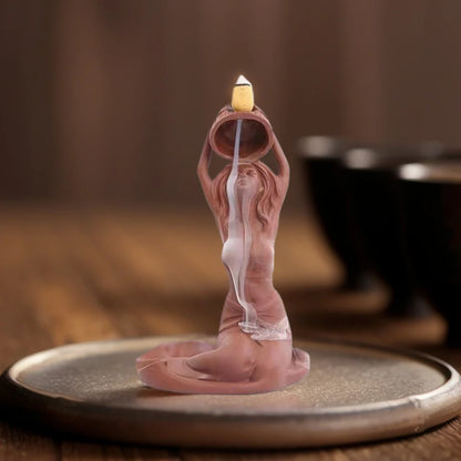 Waterfall Incense Burner Holder Beauty Sculpture Incense Burner Waterfall Incense Holder For Home Office House Decor