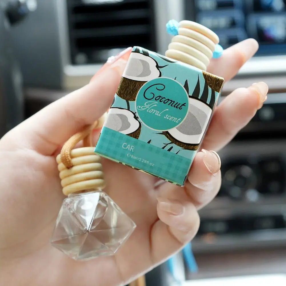 Hanging Car Interior Aromatherapy, Car Air Freshener, Long Lasting Fragrance For Car & Home Lemon / Peach Flower / Coconut /Oud