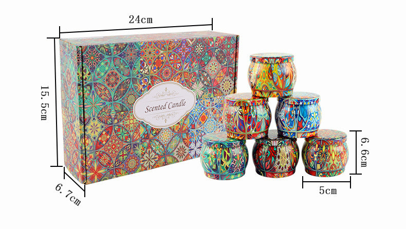 6 Piece Set Empty Aromatherapy Candle Jar Can Creative Fragrance Ca... - 100ml