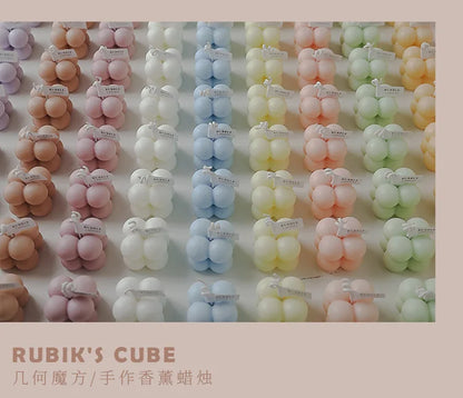 1Pc Lovely Color Cube Bubble Scented Candle Bedroom Living Room Fra... - 100ml