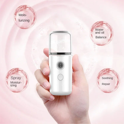 Portable Nano Facial Mister – Rechargeable Hydrating Spray & Cold Mist Beauty Humidifier