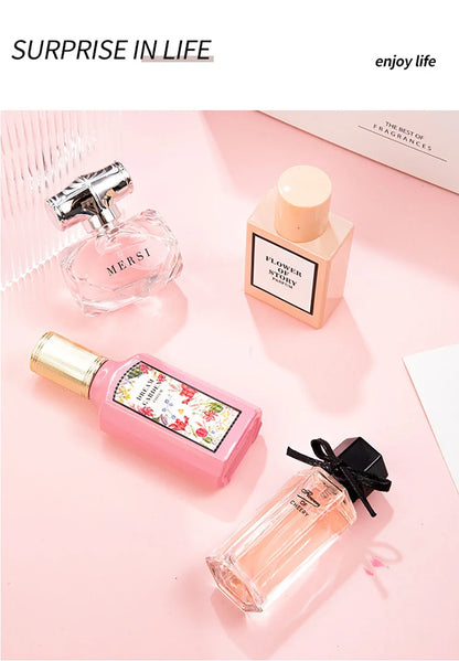 Feminine Charm Perfume Women Gift Box Four Piece Set Plant Floral Scent Pheromone Lasting Fragrance