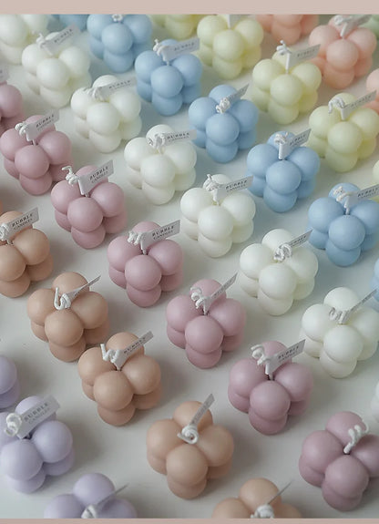 1Pc Lovely Color Cube Bubble Scented Candle Bedroom Living Room Fra... - 100ml