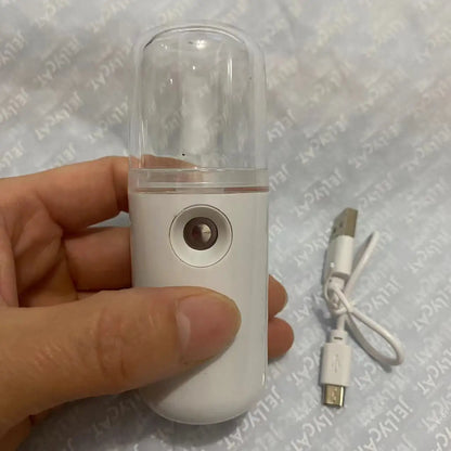 Portable Nano Facial Mister – Rechargeable Hydrating Spray & Cold Mist Beauty Humidifier