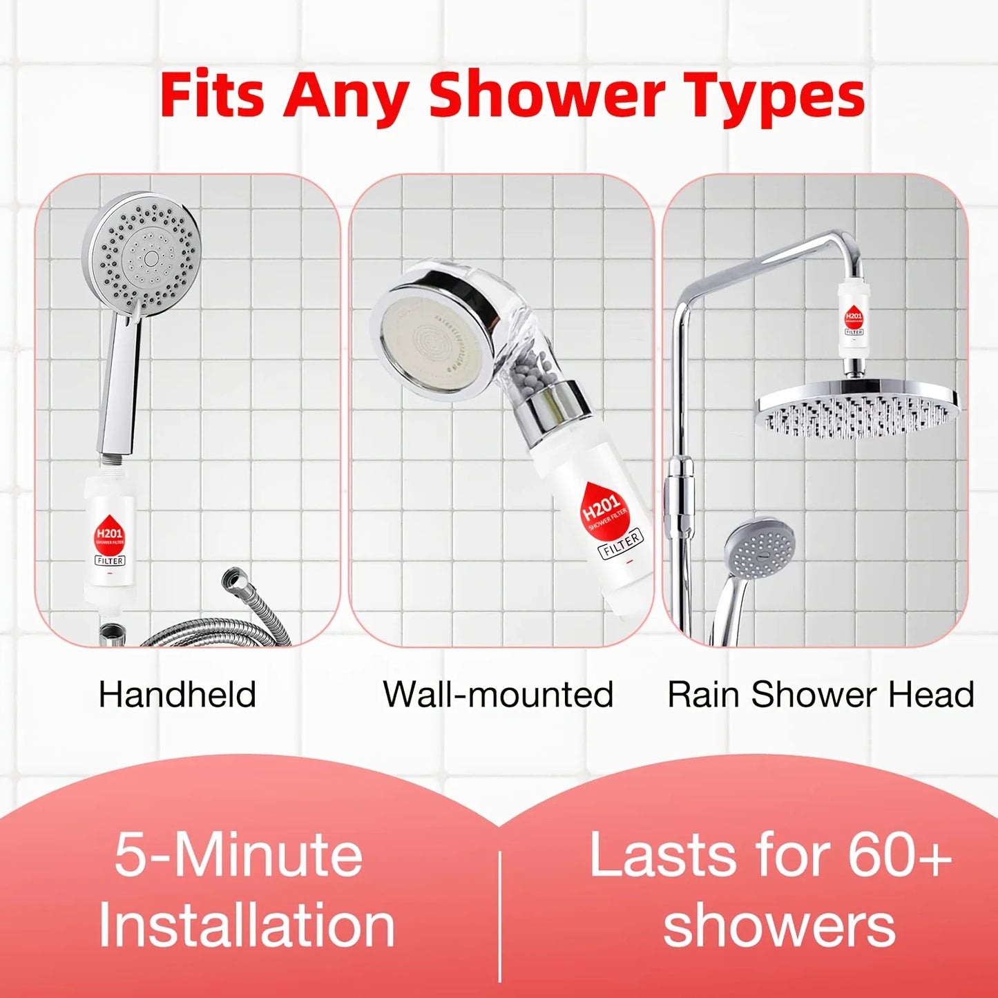 Filter for Shower Scented Shower Head Water Softener Improve Hair S...