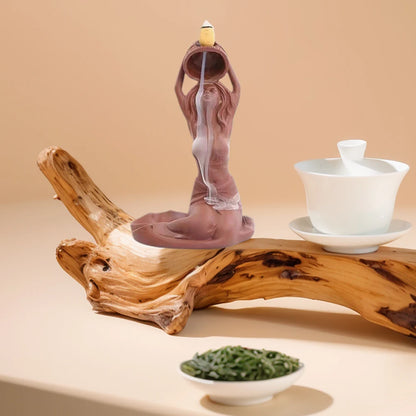 Waterfall Incense Burner Holder Beauty Sculpture Incense Burner Wat...