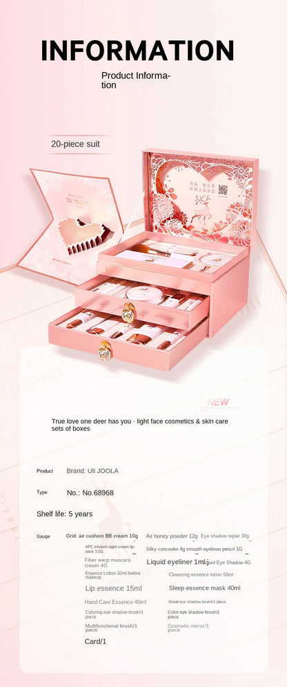 Makeup Set Cosmetics Genuine Full Set of 20 Pieces Beauty Gift Box ...