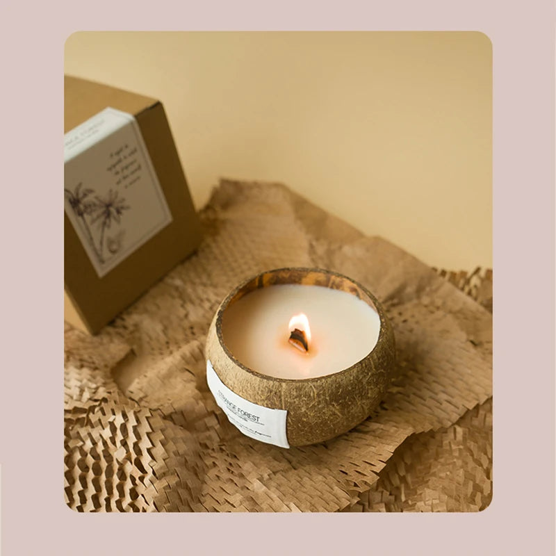 Coconut Shell Aromatherapy Candle Essential Oil Fragrance