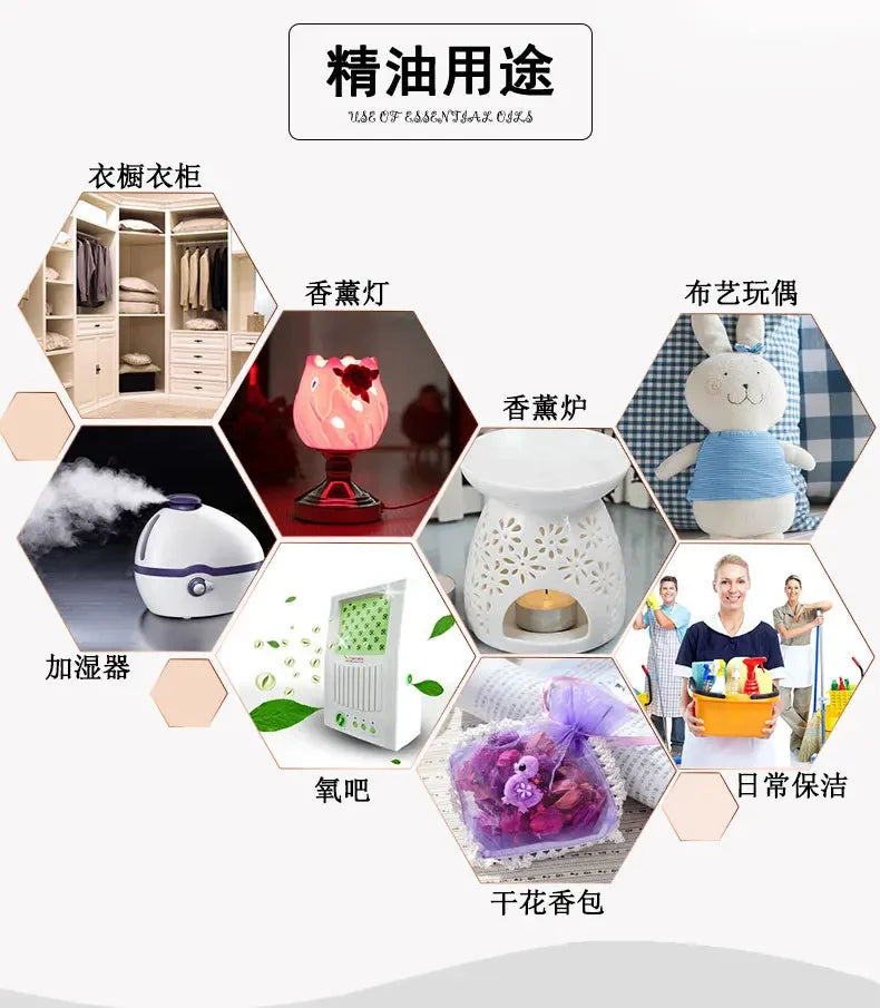 6pcs/set Essential Oils Gift Box Aroma Diffuser Air Humidifier Water - 100ml