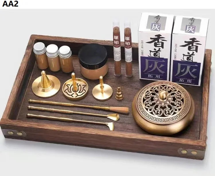 Brass Incense Burner Set – Holder & Fragrance Kit for Yoga - 100ml