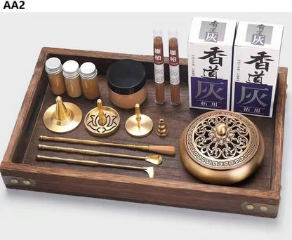 Brass Incense Burner Set – Holder & Fragrance Kit for Yoga - 100ml