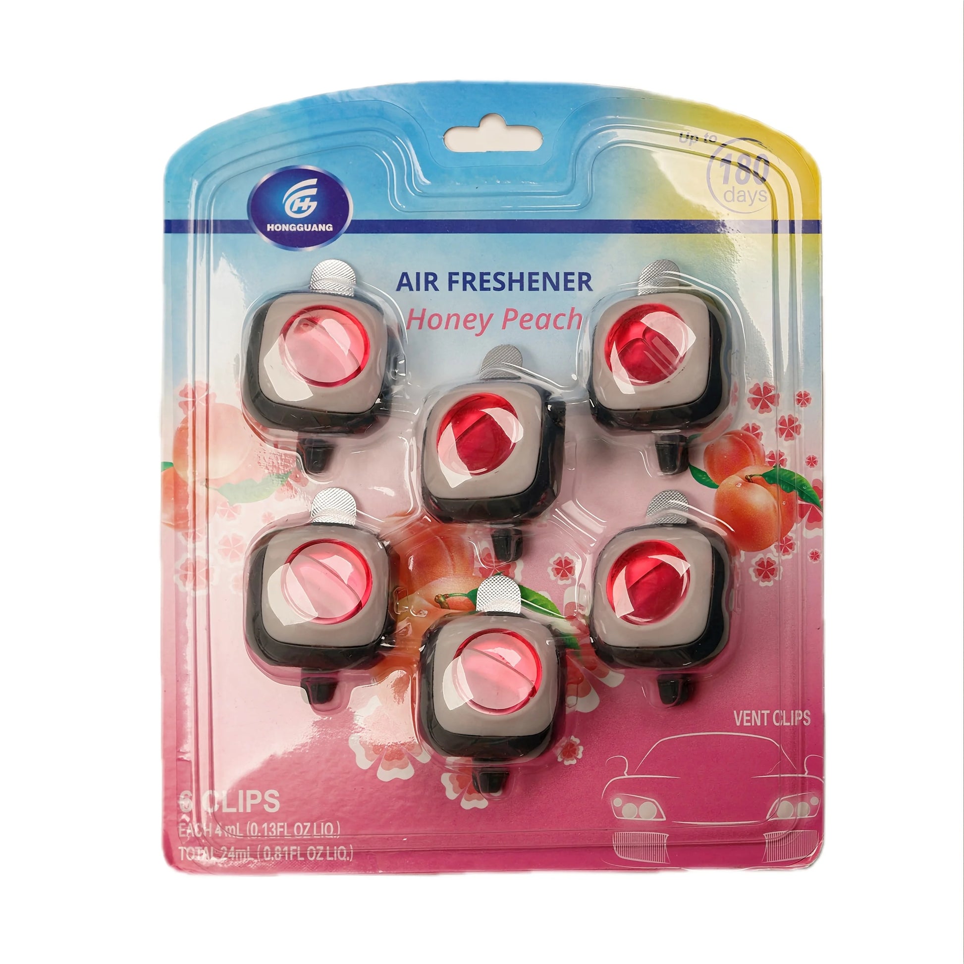 Car Air Freshener Vent Clips – 6 Pack Long Lasting 180 Days