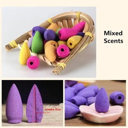 Backflow Incense Cones for Waterfall Mixed Scents Waterfall Incense... - 100ml