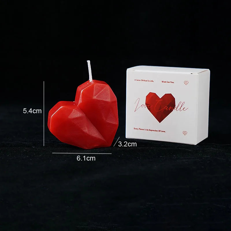 Heart Shaped Scented Candles – Romantic Red Aromatherapy Gift