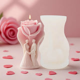 DIY Rose Love Aromatherapy Candle 3D Couple Mold - 100ml