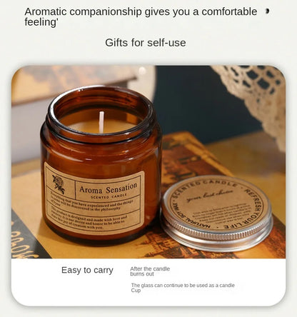 Aromatherapy essential oil candle smokeless soybean candle cup hous... - 100ml