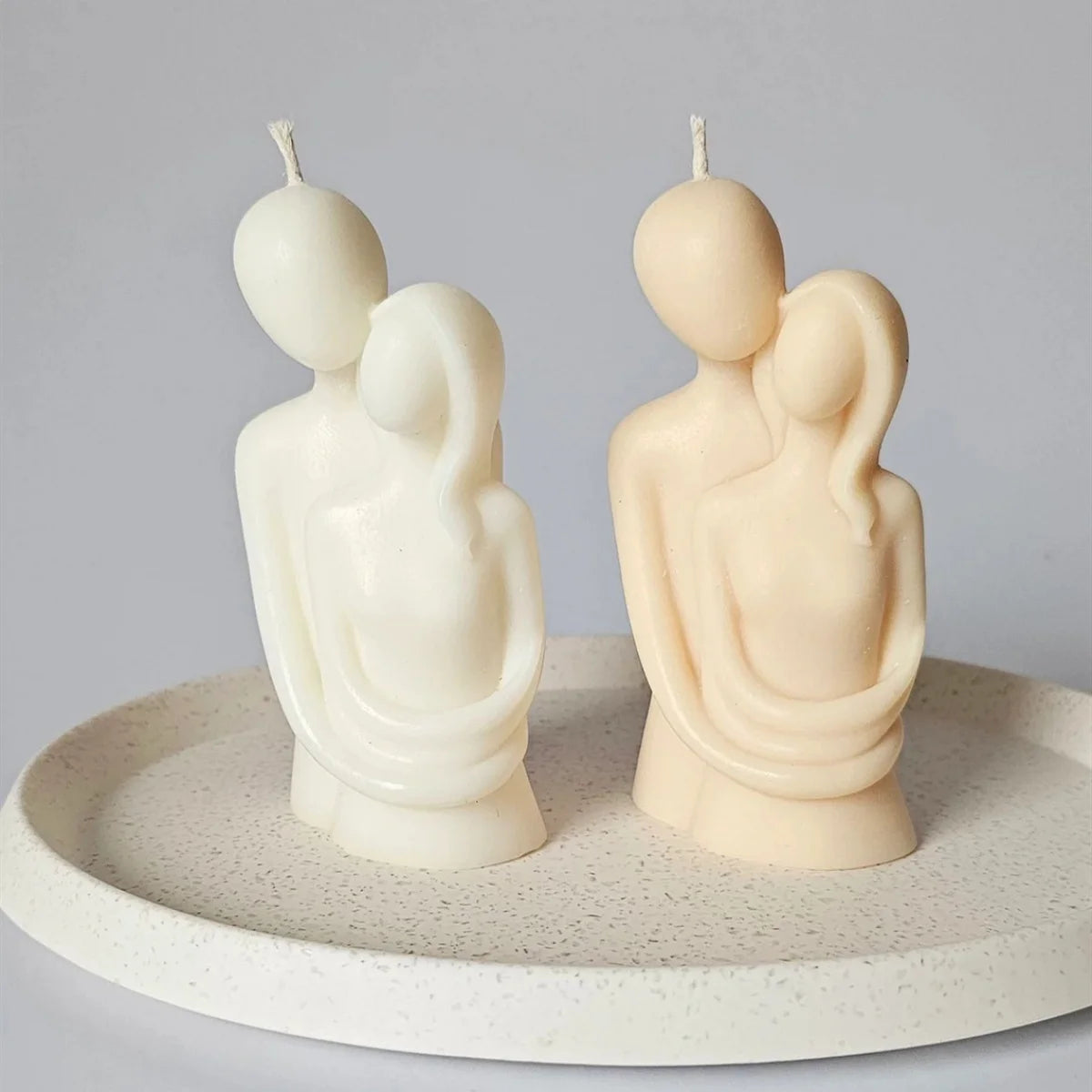 3D Embracing Men Women Scented Candle Simple Couple Lover Body Soy ... - 100ml