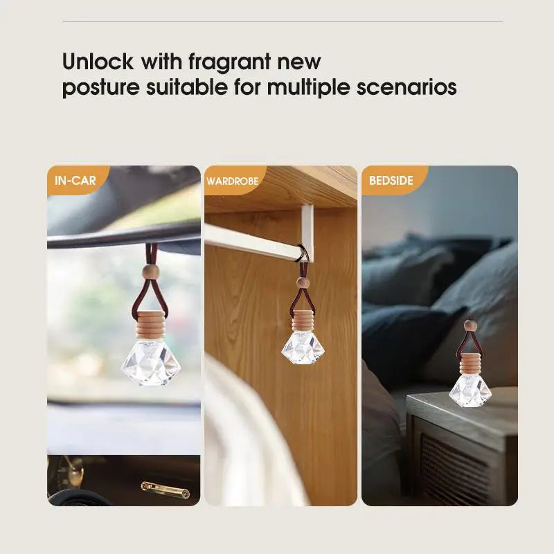 Hanging Car Interior Aromatherapy, Car Air Freshener, Long Lasting Fragrance For Car & Home Lemon / Peach Flower / Coconut /Oud