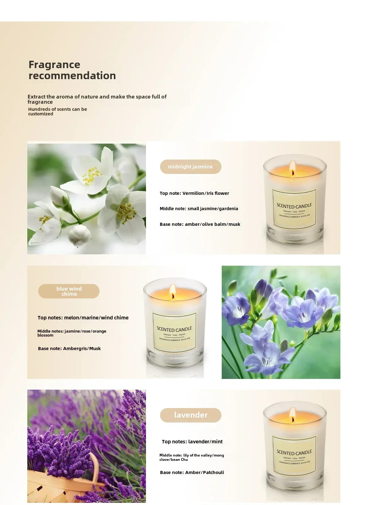 Aromatherapy Candles – Smoke Free Fragrance Gift for Home & Hotel