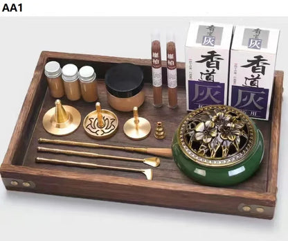 Brass Incense Burner Set – Holder & Fragrance Kit for Yoga - 100ml
