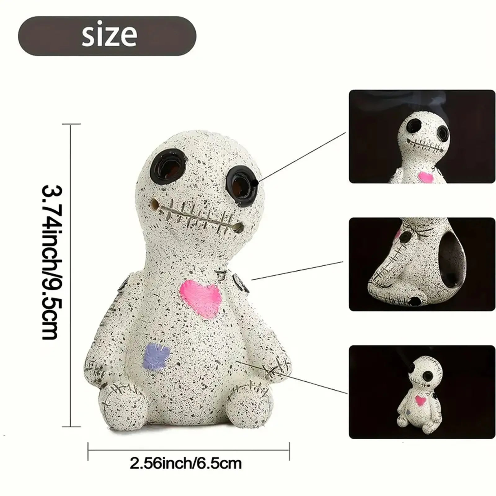 Voodoo Doll Incense Burner – Resin Desktop Decor for Home