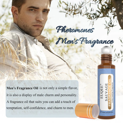 EUQEE 10ml Premium Men's Fragrance Oil For Car Diffuser Aromatherapy Vanilla Musk Leather Amber Romance Aroma Essential Oils