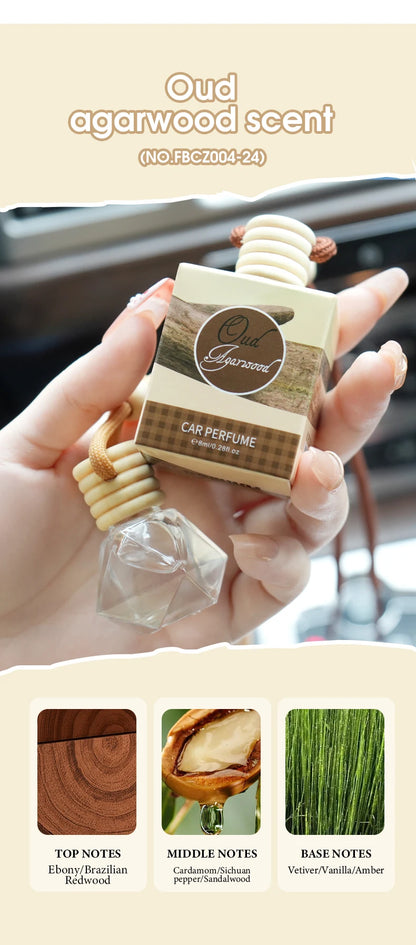 Fragrant woody car air freshener - a long-lasting fragrance suitable for car interiors, suitable for home and car use