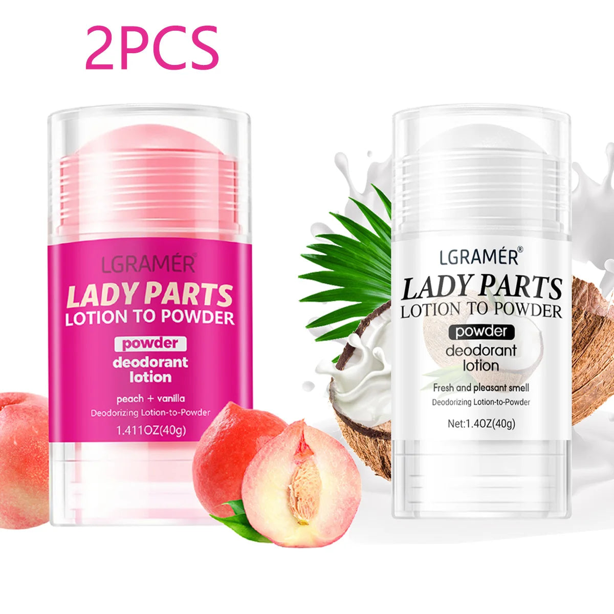 Women's Peach Vanilla Deodorant Lotion Multiple Fruits Perfume Exci...